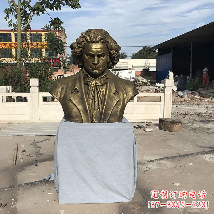 云南贝多芬仿铜头像世纪名人著名音乐家肖像雕塑