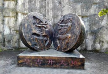 云南“盘古开天”铜雕景观雕塑