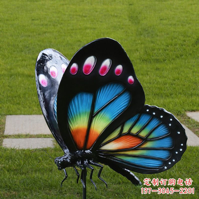 云南玻璃钢仿真蝴蝶昆虫雕塑
