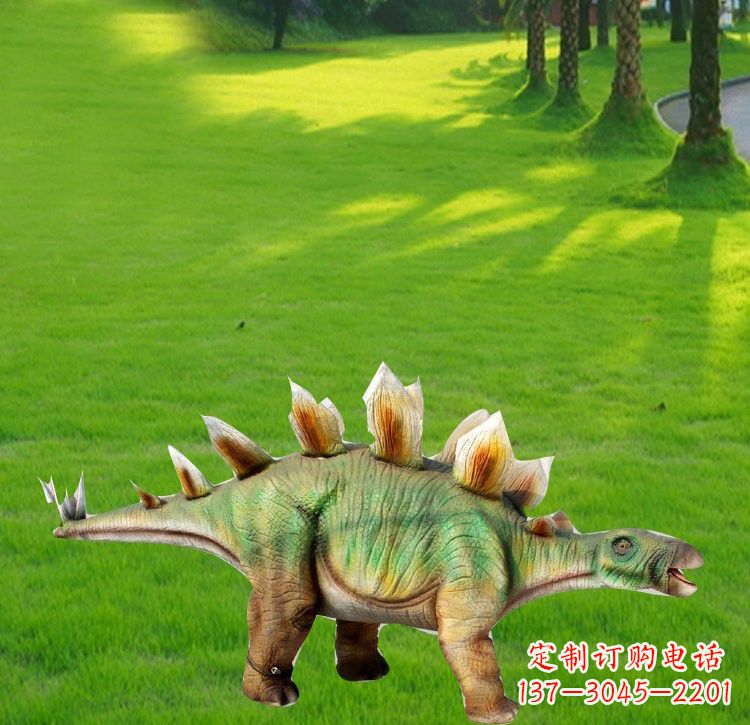 云南玻璃钢棘背龙仿真恐龙雕塑