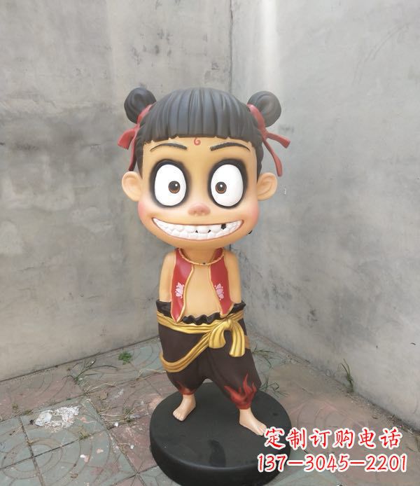 云南玻璃钢卡通魔童哪吒