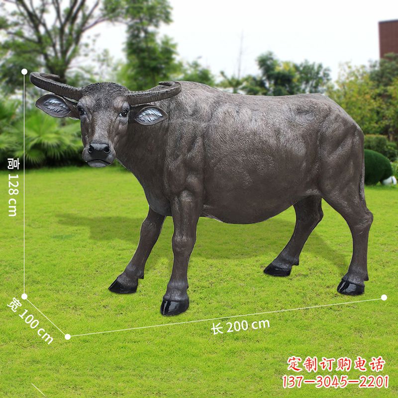 云南玻璃钢水牛雕塑