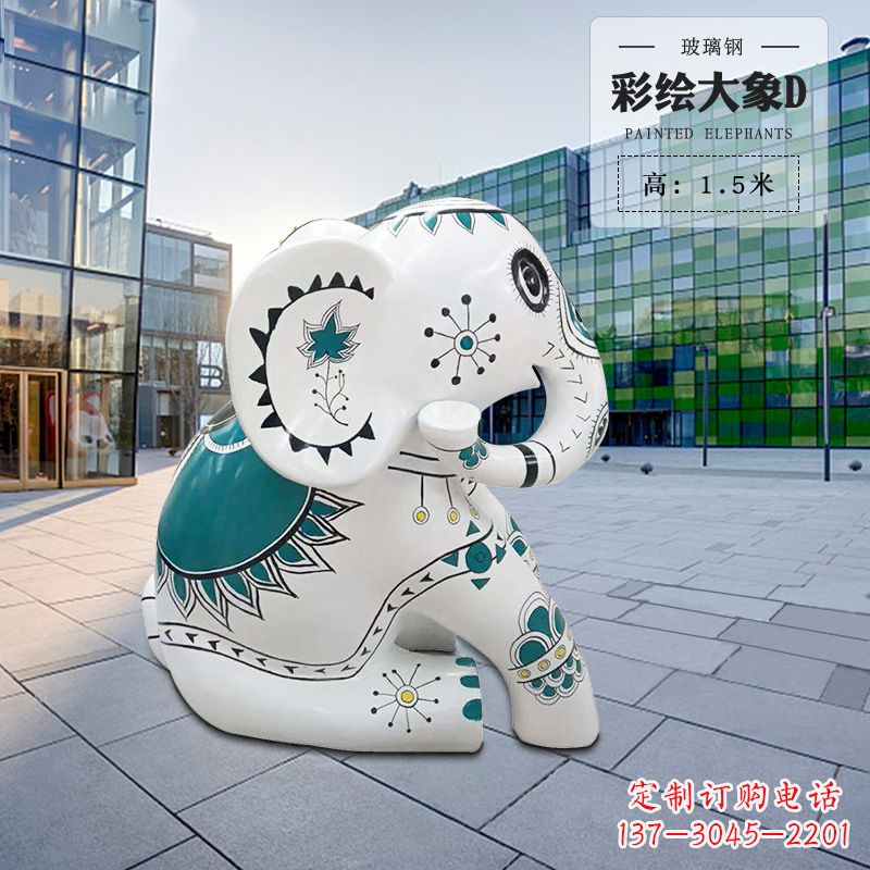 云南玻璃钢小象雕塑