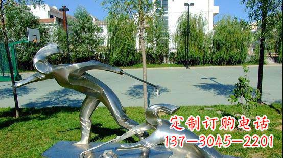 云南不锈钢冰壶雕塑艺术与运动的完美结合