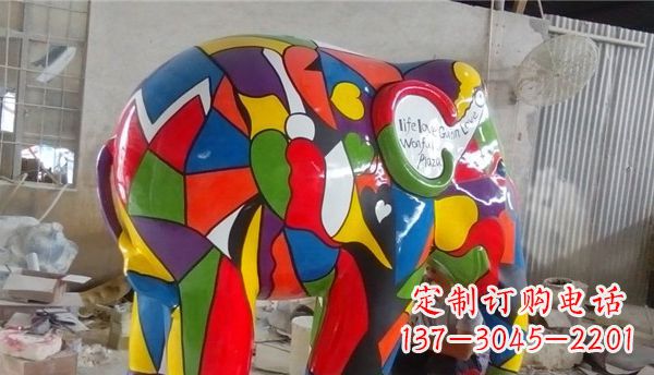 云南不锈钢大象雕塑点缀景观的精美艺术品