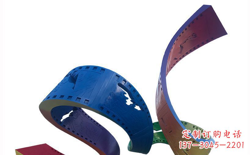 云南不锈钢彩色胶卷公园雕塑