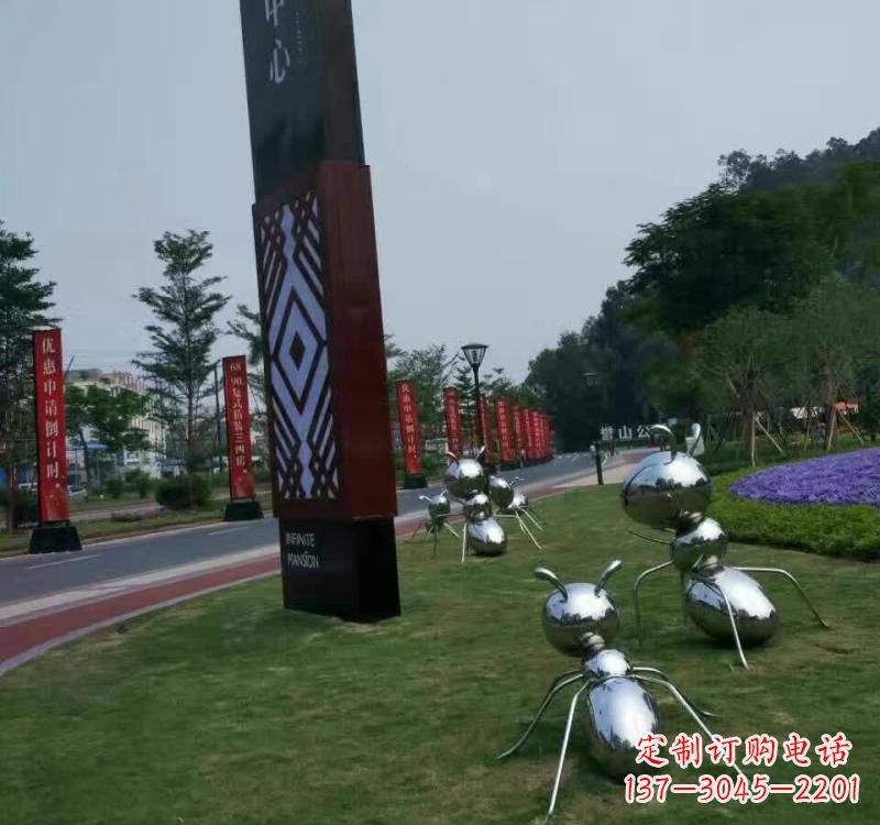 云南不锈钢蚂蚁雕塑精美的艺术精品