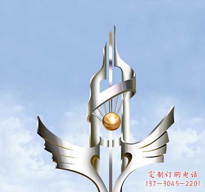 云南不锈钢抽象创意翅膀雕塑