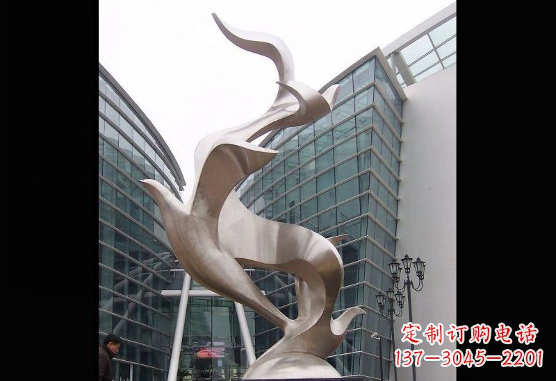 云南不锈钢抽象大雁雕塑