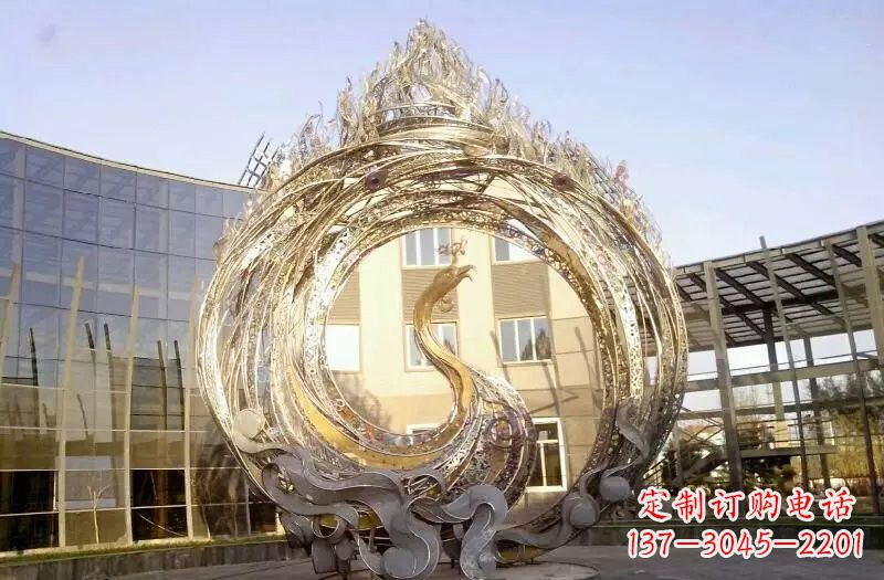 云南不锈钢凤凰涅槃雕塑