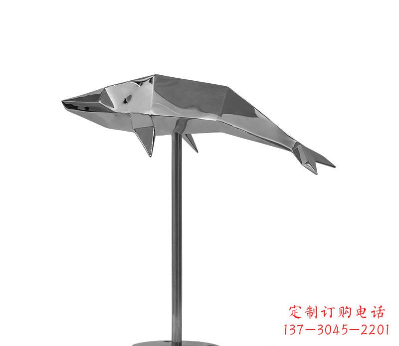 云南不锈钢海豚雕塑
