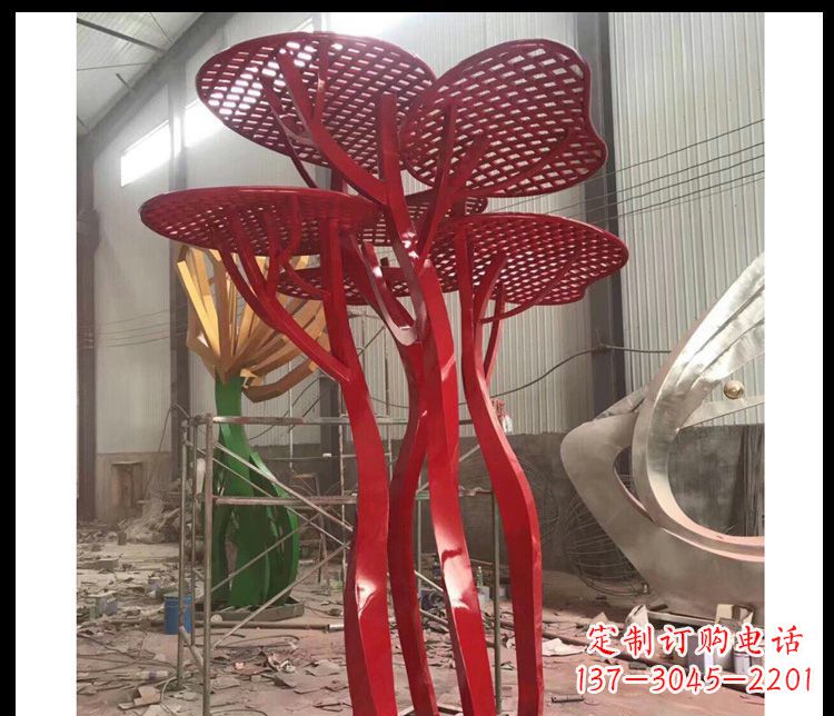 云南不锈钢蘑菇景观雕塑