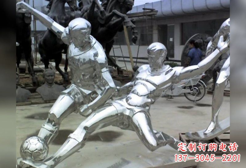 云南足球不锈钢抽象雕塑