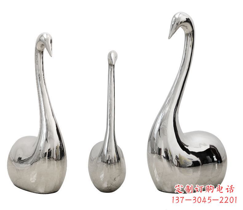 云南精美不锈钢天鹅雕塑