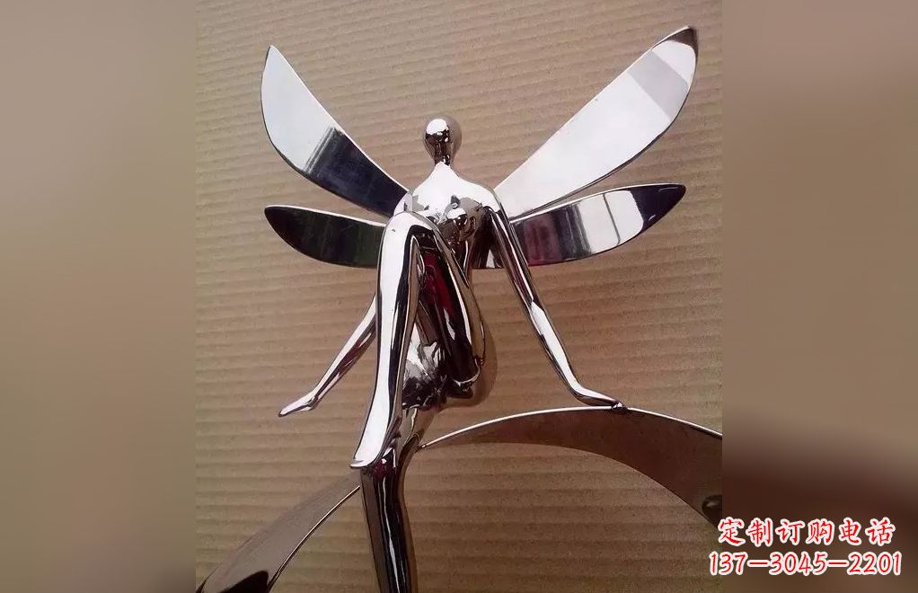 云南不锈钢天使雕塑