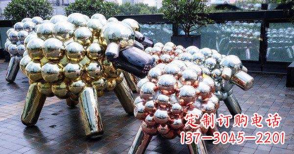 云南不锈钢羊雕塑艺术与美感相结合
