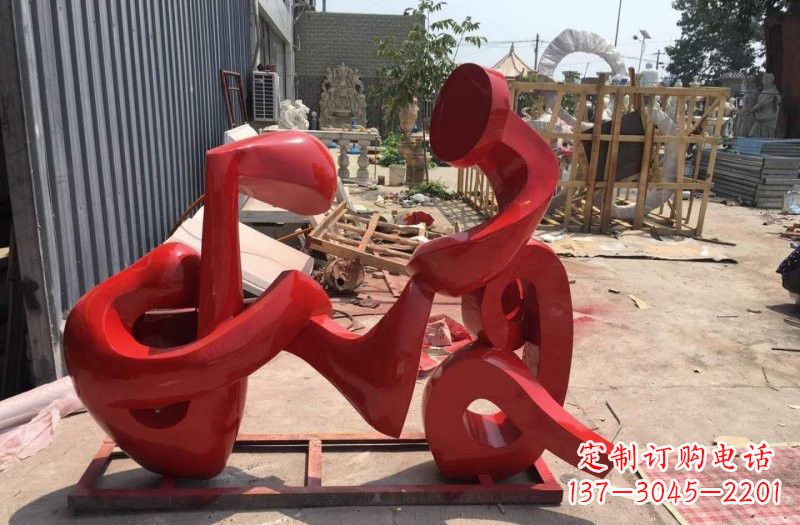 云南不锈钢音符雕塑传递美丽的音乐
