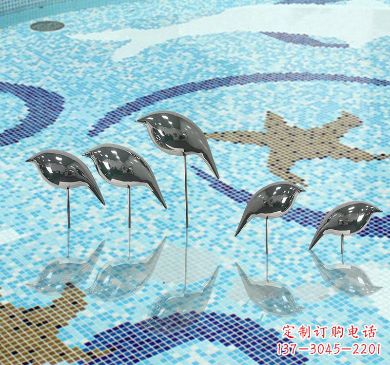 云南不锈钢创意鸽子雕塑展现精致美感