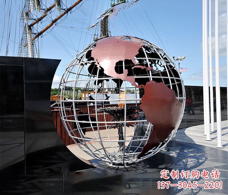 云南不锈钢大型地球仪雕塑精美纳米艺术