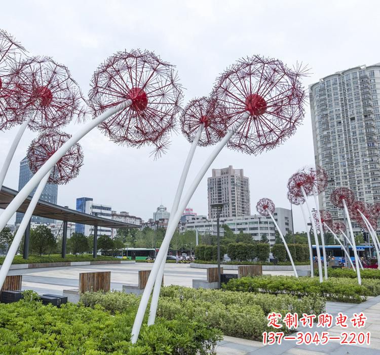 云南不锈钢蒲公英雕塑色彩缤纷的自然之美