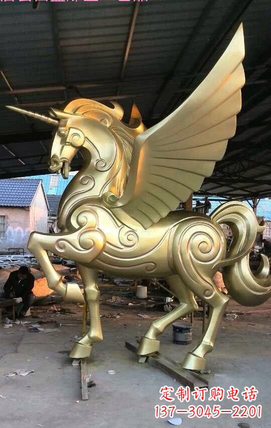 云南不锈钢独角兽雕塑铸造精美绝伦