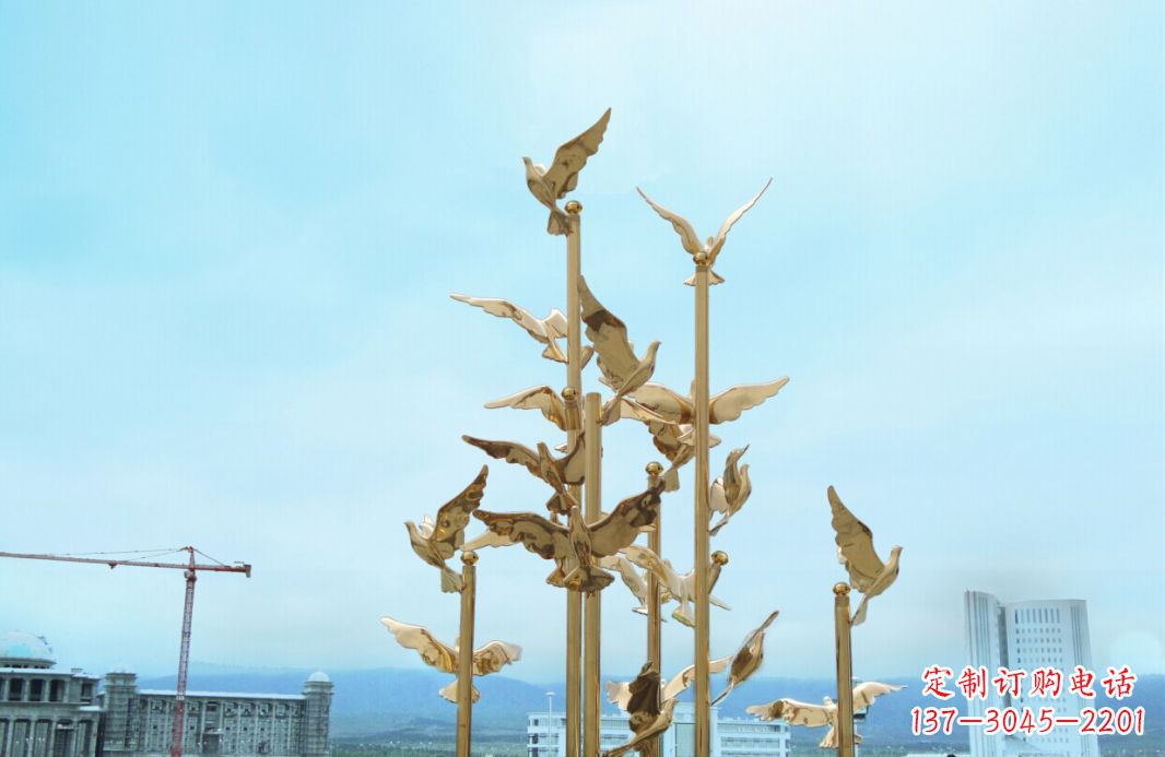 云南鸽子雕塑,传承着美好的历史