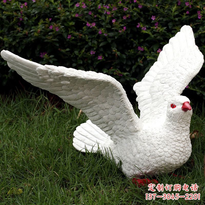 云南不锈钢鸽子雕塑象征和平与美好