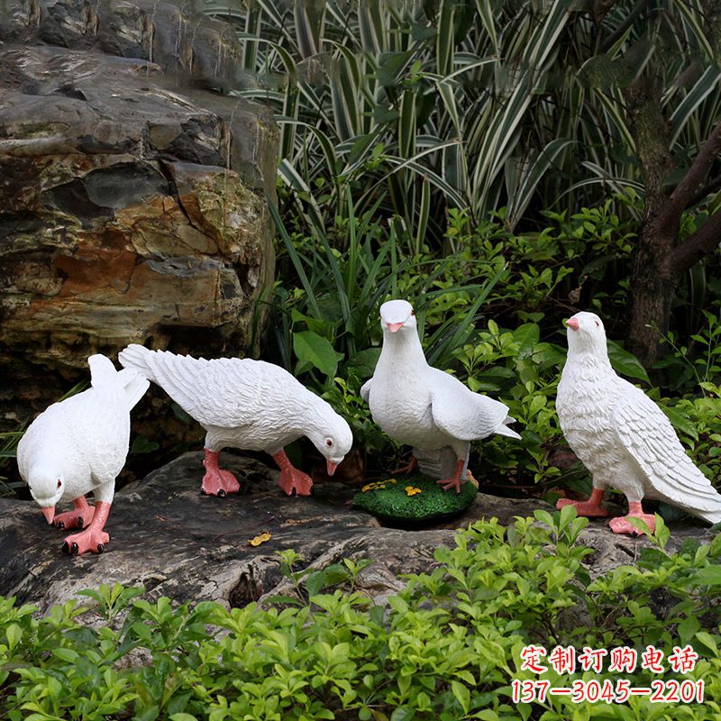 云南不锈钢鸽子立体雕塑精美雕塑点缀美好生活