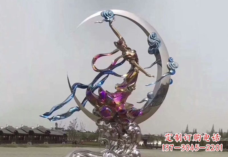 云南不锈钢嫦娥奔月雕塑