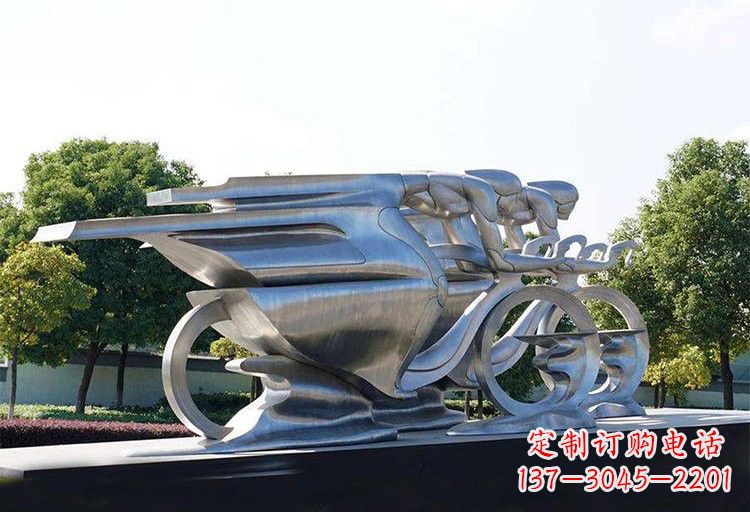 云南不锈钢自行车雕塑——精美绝伦