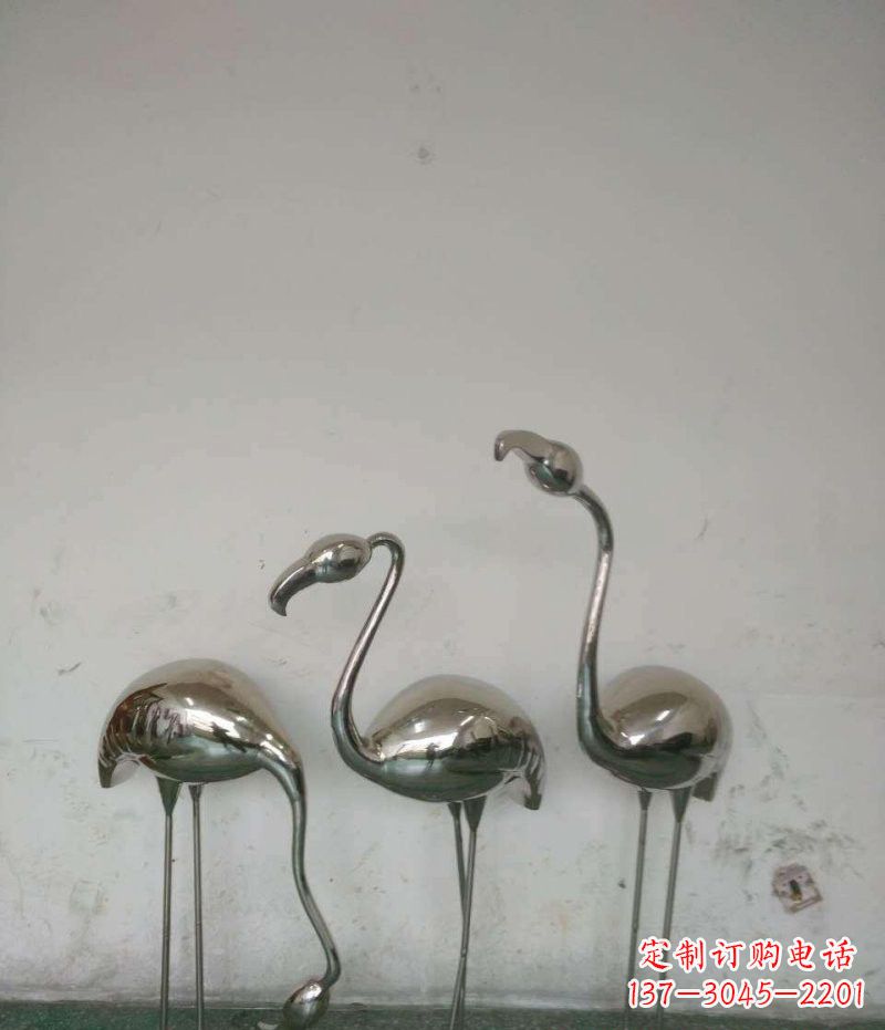 云南不锈钢火烈鸟雕塑精美的艺术之作
