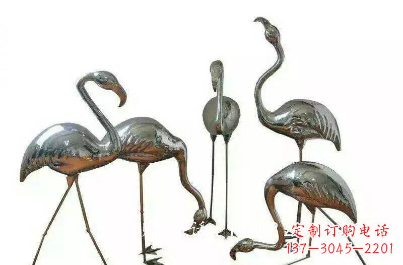 云南不锈钢火烈鸟雕塑——美丽的自然之美