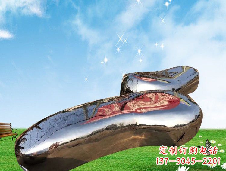 云南精美的不锈钢鹅卵石雕塑