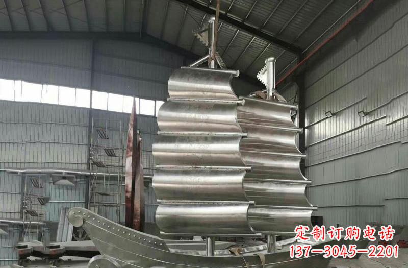 云南不锈钢帆船雕塑海洋的象征