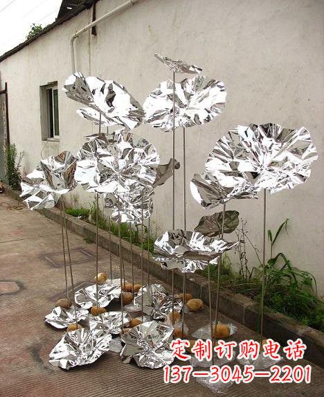 云南不锈钢荷叶雕塑——精美绝伦