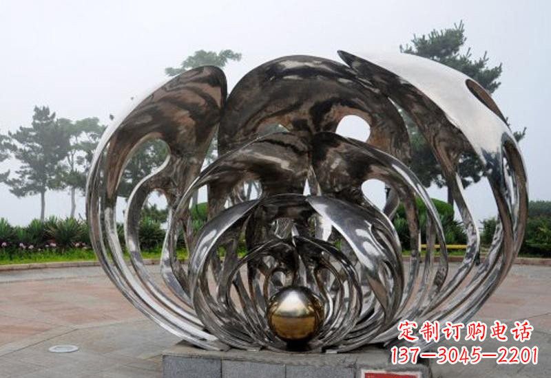 云南不锈钢贝壳雕塑海洋风情的精美礼赞