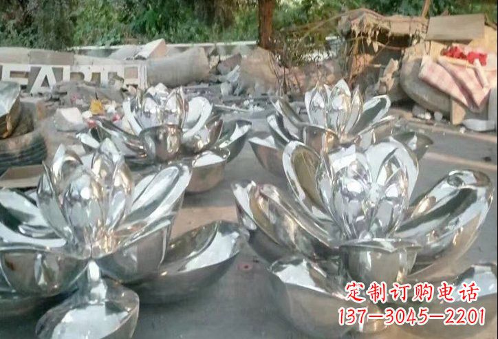 云南不锈钢莲花雕塑一件象征着美丽与自由的作品
