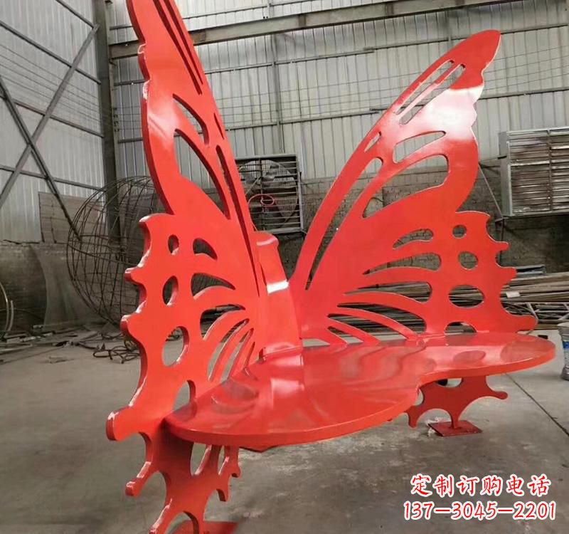 云南不锈钢蝴蝶座椅雕塑美丽的艺术作品