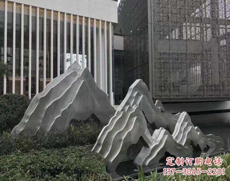 云南不锈钢公园小区精美的假山雕塑