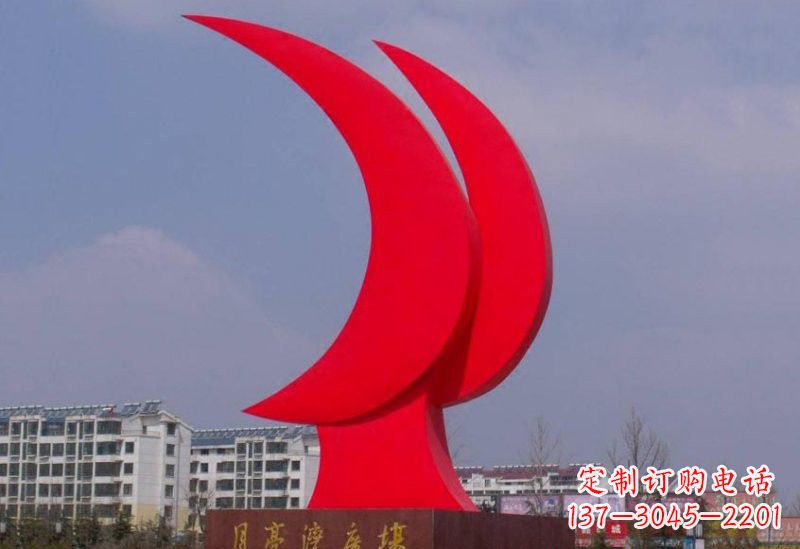 云南精美的不锈钢月亮雕塑