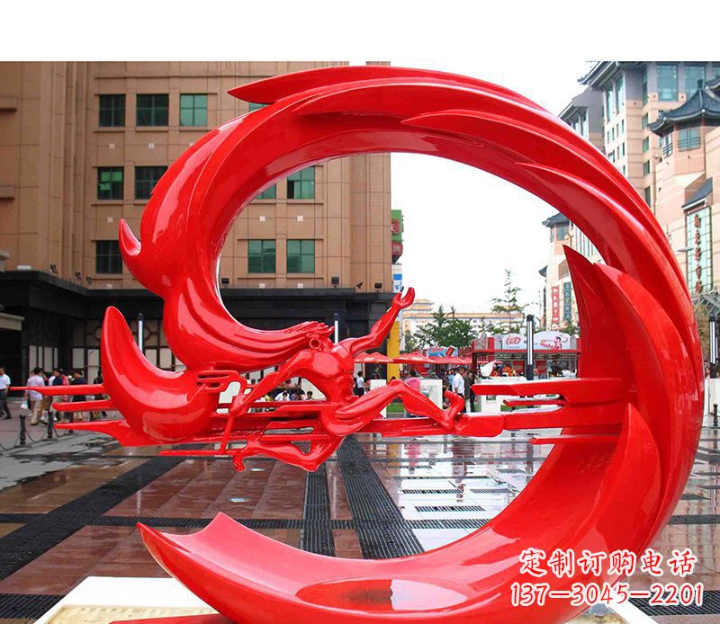云南精美的不锈钢圆环雕塑