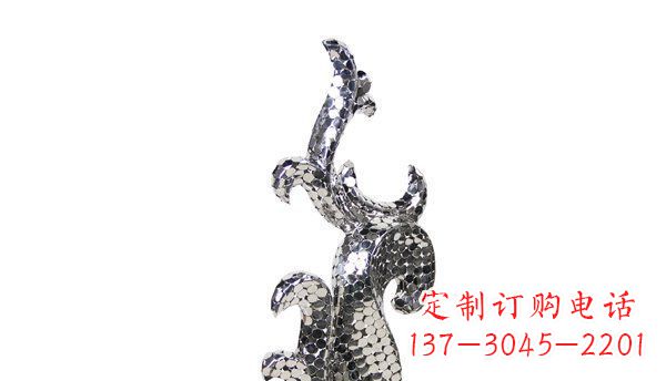 云南不锈钢海豚抽象雕塑精致的海洋之美