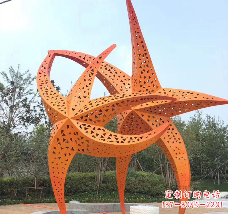 云南不锈钢海星海洋动物雕塑——美丽的海洋艺术