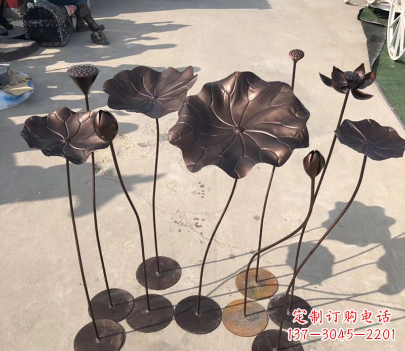 云南不锈钢荷花雕塑传承传统文化