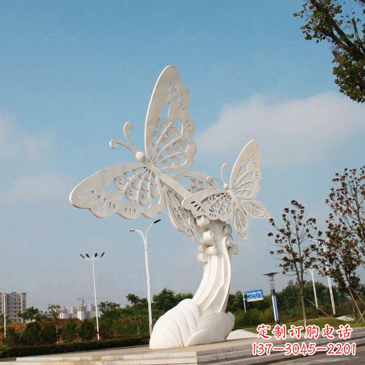云南不锈钢蝴蝶雕塑——美丽传递自然之美