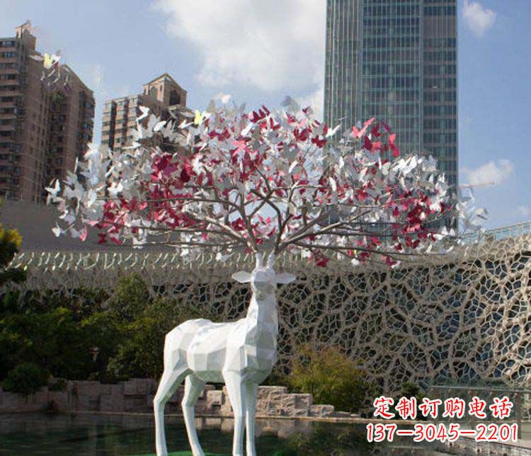 云南不锈钢梅花鹿雕塑艺术的精美结晶