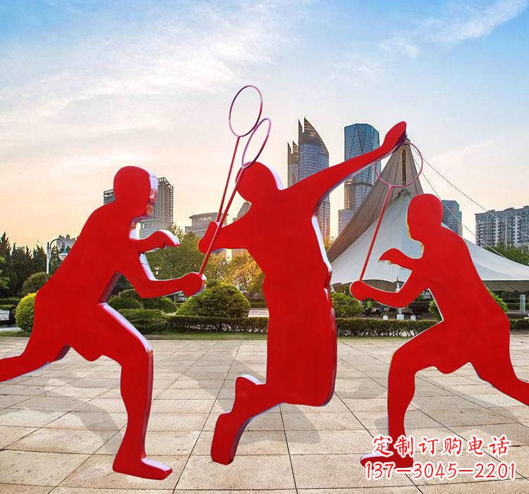 云南不锈钢羽毛球雕塑艺术与运动的完美结合