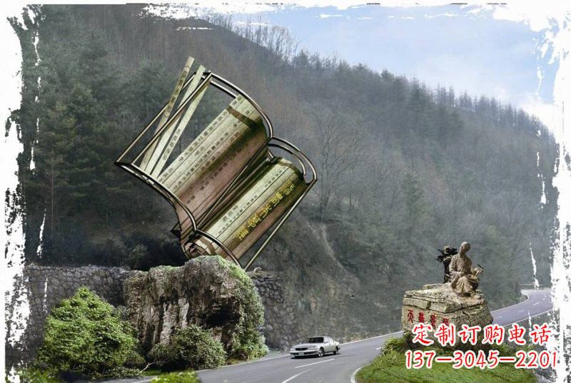 云南神农本草经竹简雕塑——传承中华文化精髓