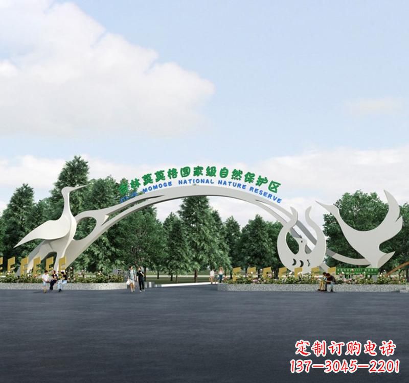 云南不锈钢景区拱门雕塑精美绝伦