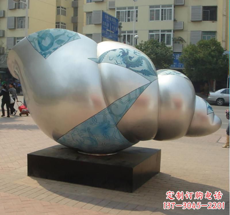 云南不锈钢海螺雕塑艺术的精美融合